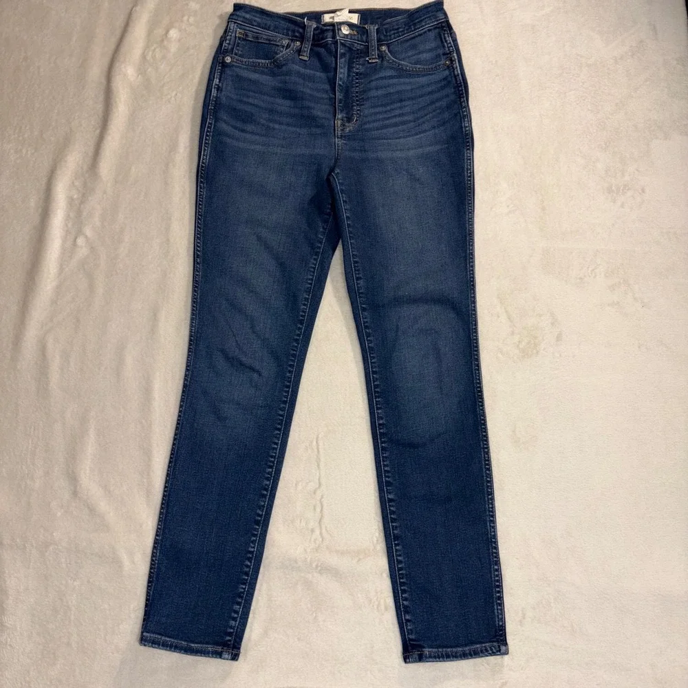 Madewell 10 High-Rise Skinny Jeans Blue Denim Size 26 Indigo Stretch Womens
